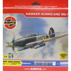 AIRFIX HAWKER HURRICANE Mk 1 A92042 Includes 6 Paints, Poly Cement and a Brush